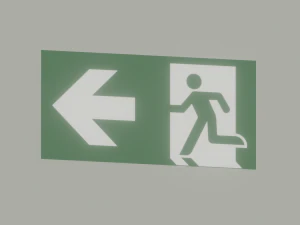 &Ccedil;ıkış İşareti 3D Model