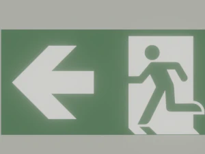 &Ccedil;ıkış İşareti 3D Model