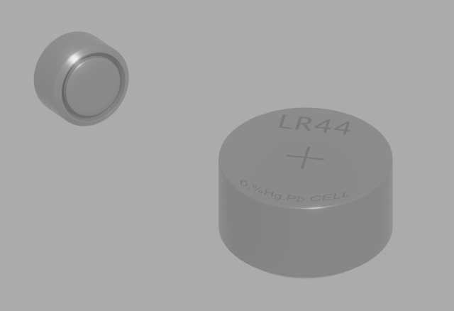 Button Cell Battery 3D Модель .c4d .max .obj .3ds .fbx .stl .blend 