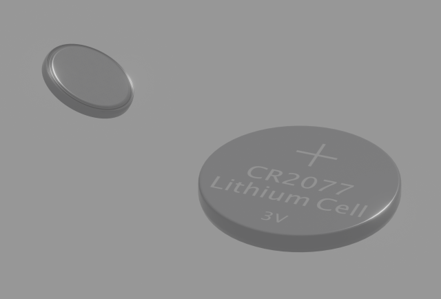 Lithium Coin Cell Battery 3D 模型 .c4d .max .obj .3ds .fbx .stl .blend 