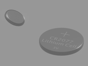 Lithium Coin Cell Battery 3D मॉडल