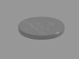 Lithium Coin Cell Battery 3D Model