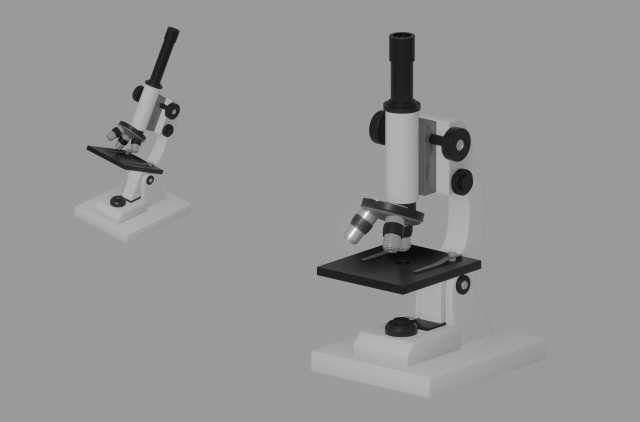 Microscope 3D Модель .c4d .max .obj .3ds .fbx .stl .blend 