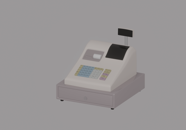 Cash Register 3D-Modell .c4d .max .obj .3ds .fbx .stl .blend 