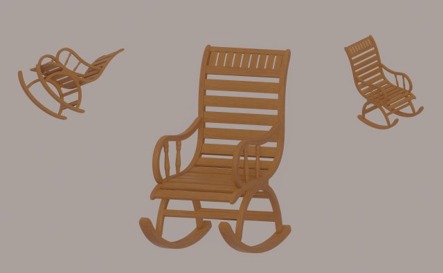Rocking Chair Modelo 3D .c4d .max .obj .3ds .fbx .stl .blend 