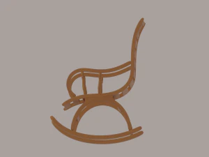 Cadeira de balan&ccedil;o Modelo 3D