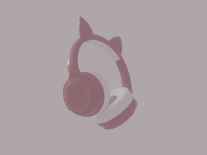 Bluetooth Headphones with Cat Ears 3D Model