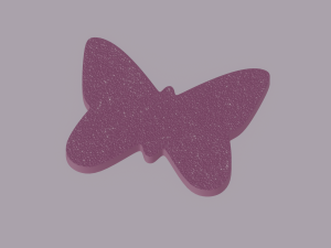 Glitter Paper Butterfly Model 3D