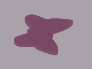 Glitter Paper Butterfly Model 3D