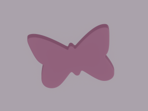 Glitter Paper Butterfly Model 3D