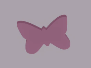 Glitter Paper Butterfly 3D Model