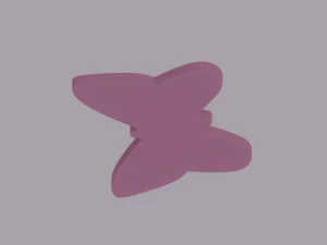 Glitter Paper Butterfly 3D Model