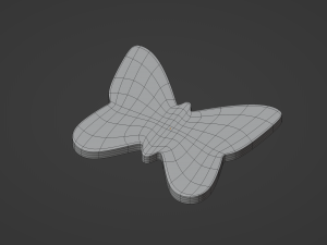 Glitter Paper Butterfly Model 3D