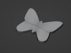 Glitter Paper Butterfly Model 3D