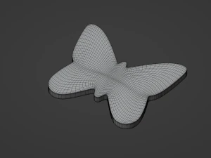 Glitter Paper Butterfly 3D Model