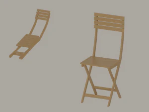 खुलने और बंधनेवाली करसी 3D मॉडल