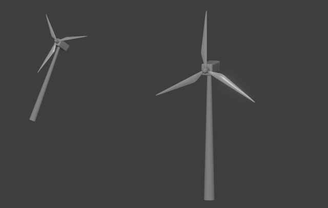 Wind Turbine Model 3D .c4d .max .obj .3ds .fbx .stl .blend 