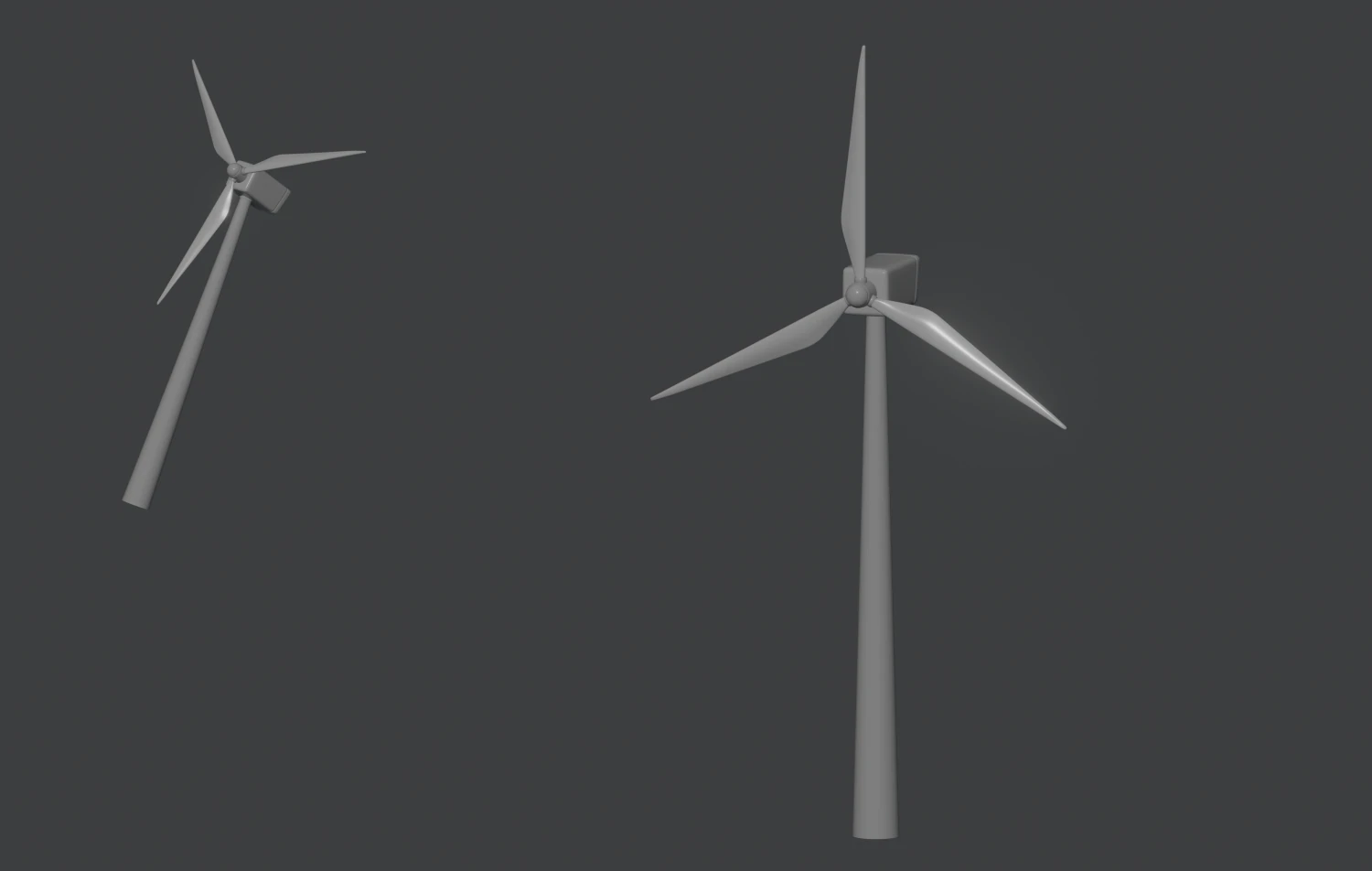 Wind Turbine 3D Model .c4d .max .obj .3ds .fbx .stl .blend 