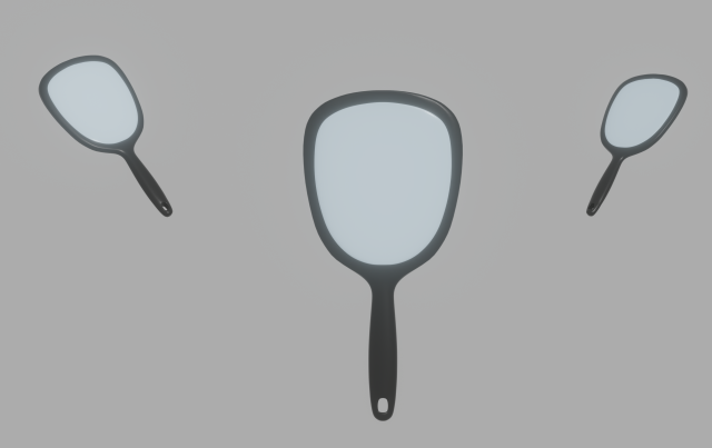 Hand Held Mirror 3D Модель .c4d .max .obj .3ds .fbx .stl .blend 