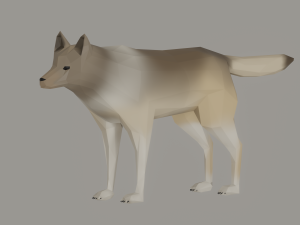 Wolf Low Poly 3D Model