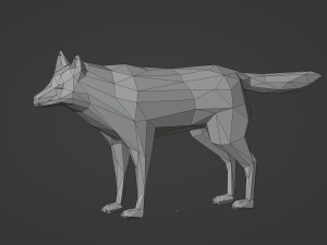 Wolf Low Poly 3Dモデル