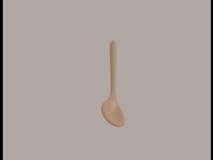 Big Wooden Spoon 3D Model