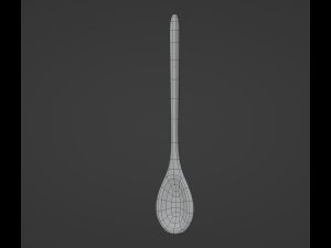 Big Wooden Spoon 3D Model