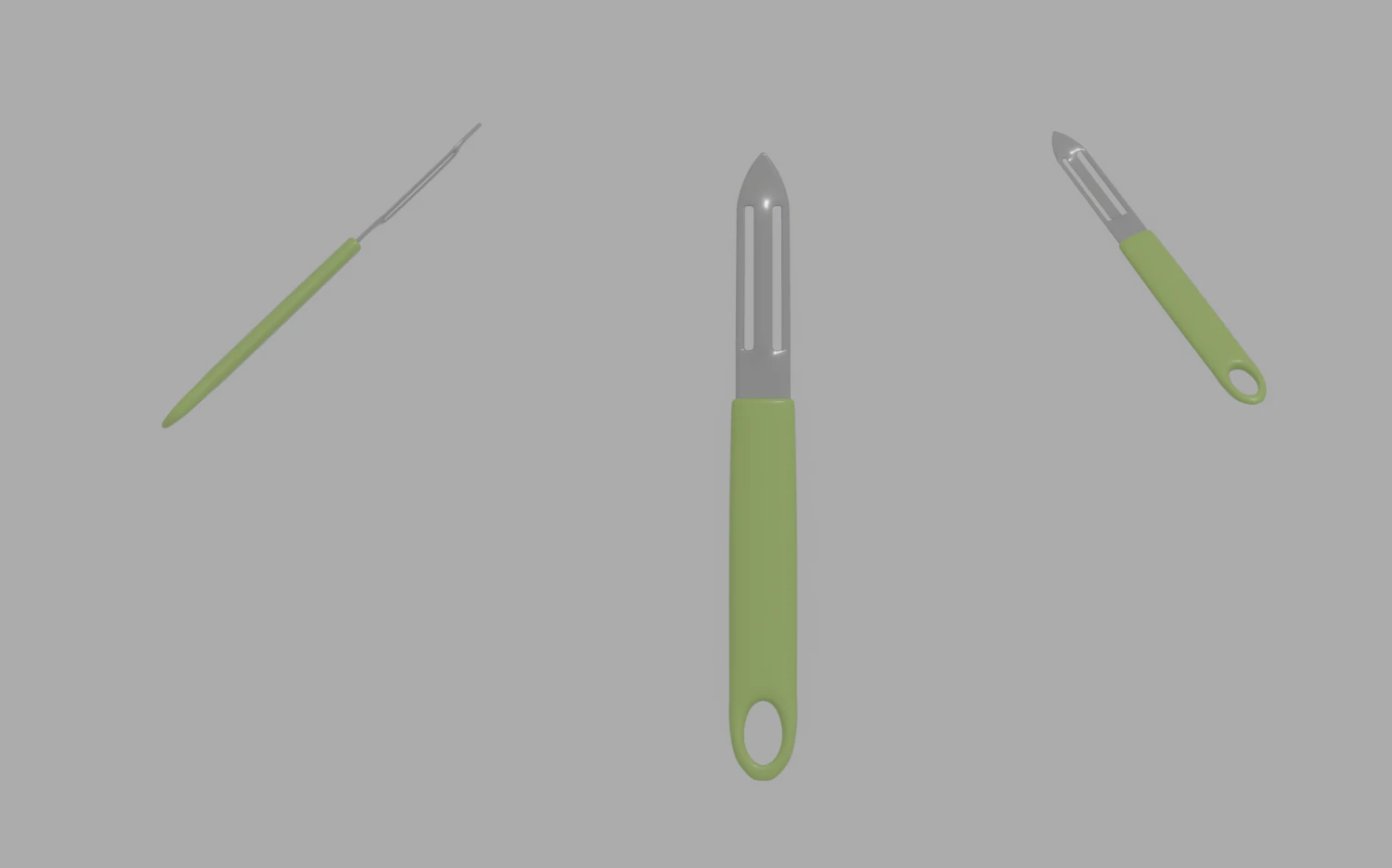 Potato Peeler 3D Model .c4d .max .obj .3ds .fbx .stl .blend 