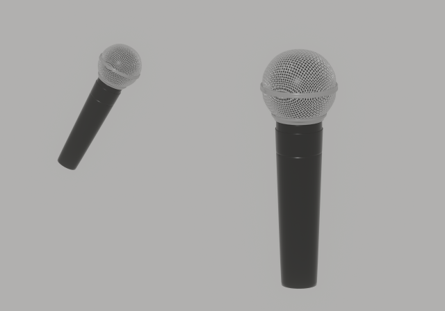 Vocal Microphone 3D Модель .c4d .max .obj .3ds .fbx .stl .blend 