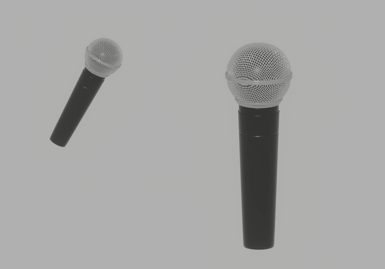 Vocal Microphone 3D Model .c4d .max .obj .3ds .fbx .stl .blend 
