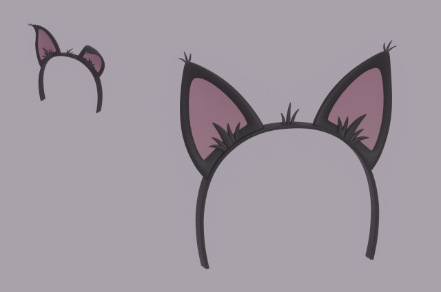 Cat Ears Headband 3D 模型 .c4d .max .obj .3ds .fbx .stl .blend 