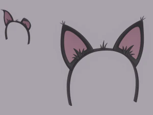 猫耳カチューシャ 3Dモデル