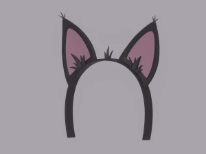 Пов'язка на голову з котячими вушками 3D Модель