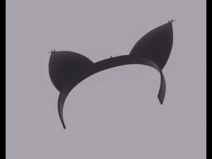 Пов'язка на голову з котячими вушками 3D Модель