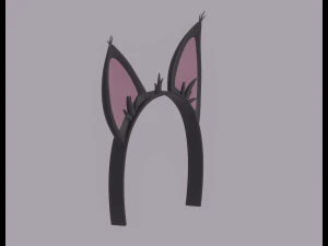 Пов'язка на голову з котячими вушками 3D Модель