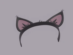 Пов'язка на голову з котячими вушками 3D Модель
