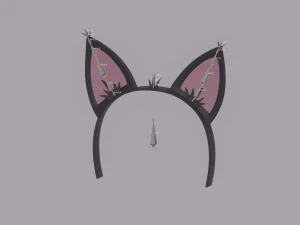 Пов'язка на голову з котячими вушками 3D Модель