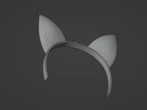 Пов'язка на голову з котячими вушками 3D Модель