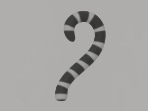 ワオキツネザルの尾 3Dモデル