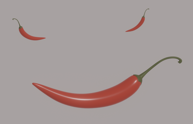 Hot Pepper Modello 3D .c4d .max .obj .3ds .fbx .stl .blend 