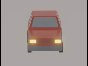Low Poly Car 3D Model