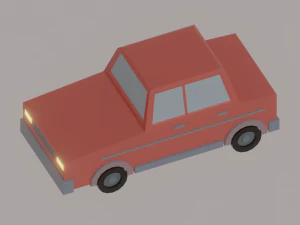 Low Poly Car 3D Model