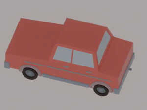 Low Poly Car 3D Model