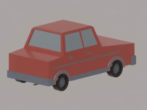 Low Poly Car 3D Model