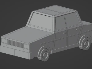 Low Poly Car 3D Model