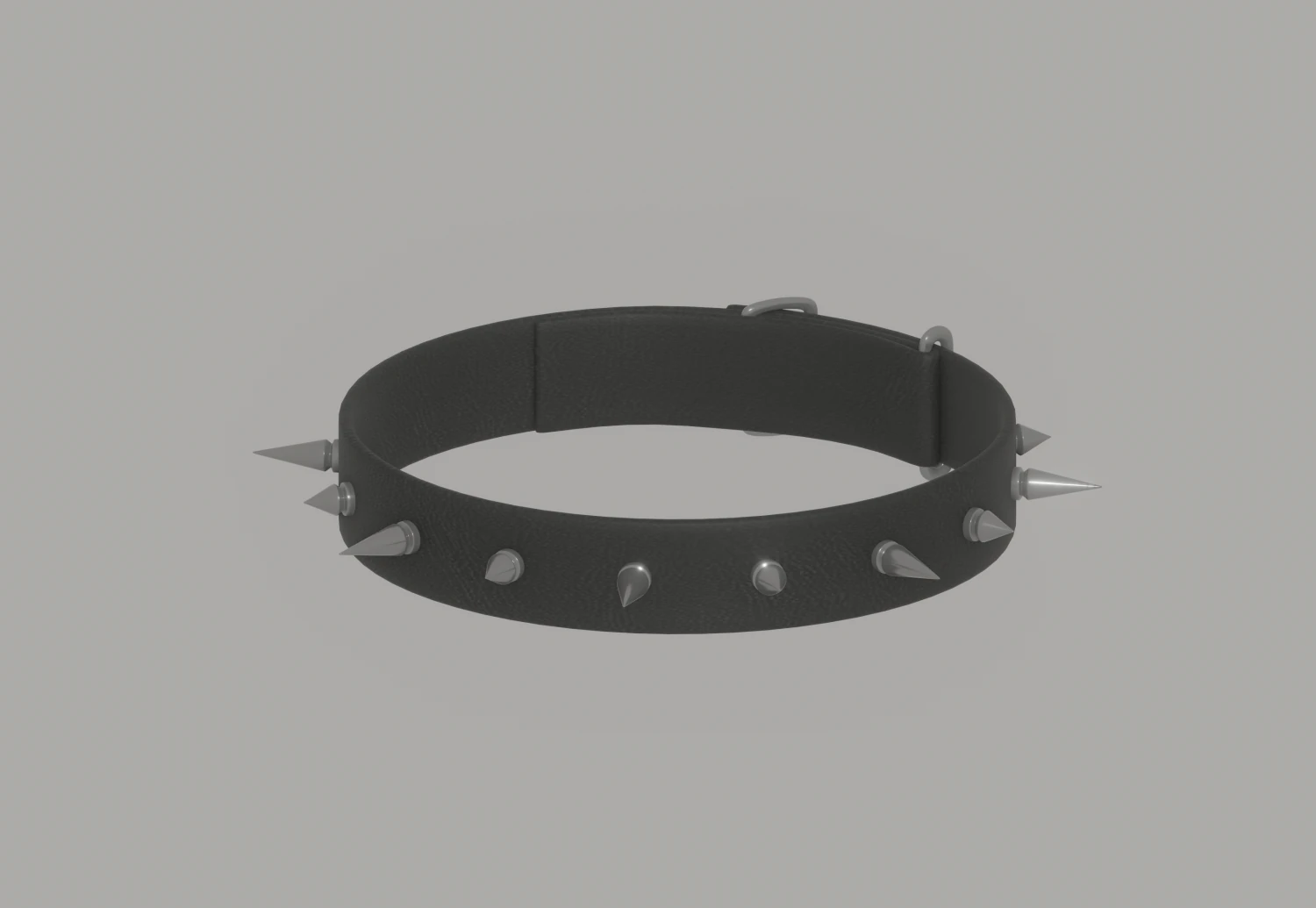 Spiked Collar 3D Model .c4d .max .obj .3ds .fbx .stl .blend 