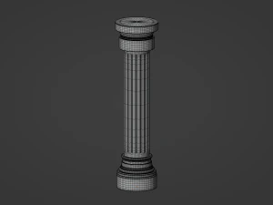 Kolom Romawi Model 3D
