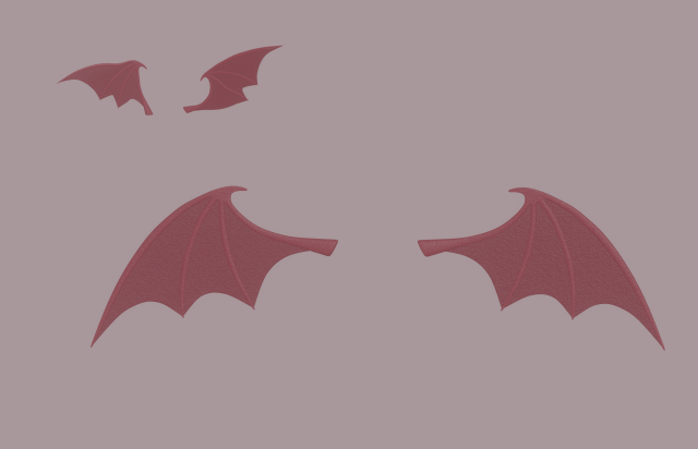 Dragon Wings 3D 模型 .c4d .max .obj .3ds .fbx .stl .blend 