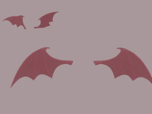 ड्रैगन पंख 3D मॉडल