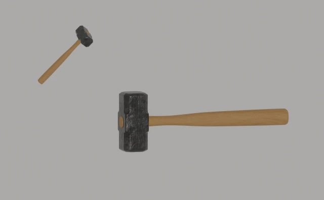Martillo Modelo 3D .c4d .max .obj .3ds .fbx .stl .blend